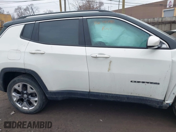 2020 Jeep Compass Limited with VIN 3C4NJDCB8LT209405, listed as a IAAI auction lot 38675190 with 53,381 mi miles and . Bid and sale history available at DreamBid. Image 13.