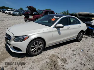 2017 Mercedes-Benz C 300 with VIN 55SWF4KBXHU205481, listed as a Copart auction lot 57291005 with 75,158 mi miles and Salvage title. Bid and sale history available at DreamBid. Image 1.