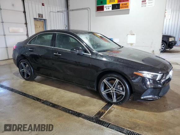 2022 Mercedes-Benz A 220 with VIN W1K3G4FBXNJ367908, listed as a Copart auction lot 58825145 with 14,848 mi miles and Salvage title. Bid and sale history available at DreamBid. Image 4.