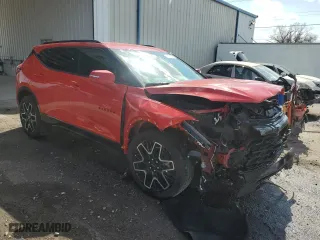 2023 Chevrolet Blazer RS with VIN 3GNKBERS5PS172359, listed as a Copart auction lot 45175295 with 17,276 mi miles and Salvage Title. Bid and sale history available at carsss.com. Image 4.
