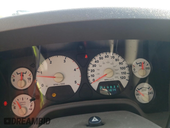 2006 Dodge 3500 SLT with VIN 3D7LL38C56G148935, listed as a Copart auction lot 47109445 with 181,814 mi miles and Salvage title. Bid and sale history available at DreamBid. Image 9.