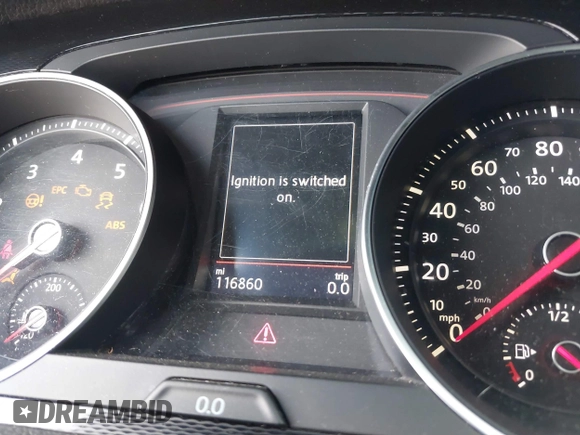 2017 Volkswagen GTI S z VIN 3VW4T7AU8HM065610, wystawiony jako IAAI lot #41654468 z przebiegiem 116 860 mil mil oraz . Historia ofert i sprzedaży dostępna na DreamBid. Obrazek 7.