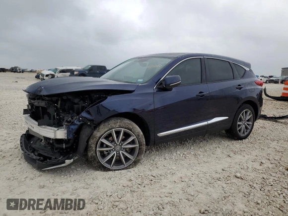 2023 Acura RDX Technology with VIN 5J8TC1H57PL009346, listed as a Copart auction lot 51803585 with 10,122 mi miles and Salvage title. Bid and sale history available at DreamBid. Image 1.
