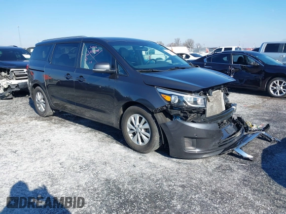 2018 Kia Sedona LX with VIN KNDMB5C18J6397114, listed as a IAAI auction lot 41273916 with 78,599 mi miles. Bid and sale history available at carsss.com. Image 1.