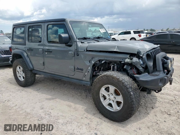 2022 Jeep Wrangler Unlimited Willys Sport with VIN 1C4HJXDMXNW158534, listed as a Copart auction lot 62179995 with 66,947 mi miles and Salvage title. Bid and sale history available at DreamBid. Image 4.