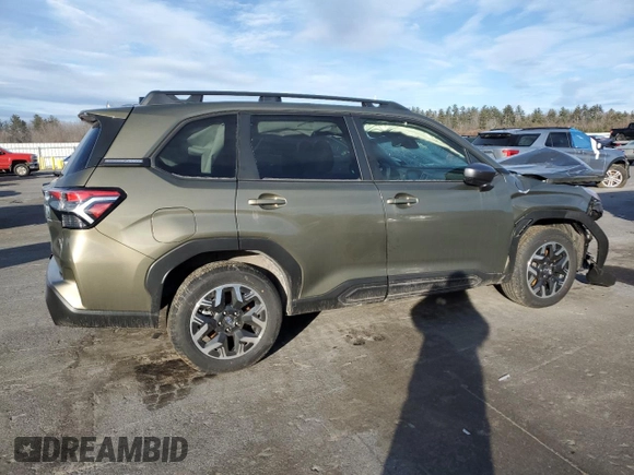 2025 Subaru Forester Premium with VIN JF2SLDBC3SH432943, listed as a Copart auction lot 86817514 with 3,807 mi miles and Salvage Title. Bid and sale history available at carsss.com. Image 3.