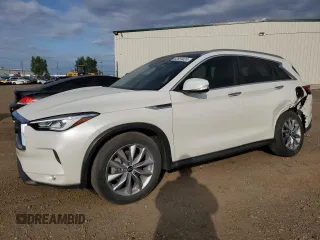 2021 Infiniti QX50 SENSORY with VIN 3PCAJ5CB1MF118819, listed as a Copart auction lot 62859424 with 27,171 mi miles and Salvage Title. Bid and sale history available at carsss.com. Image 1.