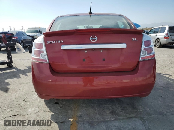 2012 Nissan Sentra S with VIN 3N1AB6AP4CL709523, listed as a Copart auction lot 60631815 with 111,759 mi miles and Salvage title. Bid and sale history available at DreamBid. Image 6.