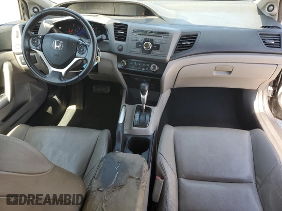 2012 Honda Civic Cpe EX-L with VIN 2HGFG3B15CH518961, listed as a Copart auction lot 47932635 with Not Provided miles and Salvage Title. Bid and sale history available at carsss.com. Image 8.