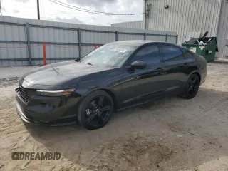 2025 Honda Accord Sport-L with VIN 1HGCY2F79SA007758, listed as a Copart auction lot 60284095 with 5,163 mi miles and Salvage title. Bid and sale history available at DreamBid. Image 1.