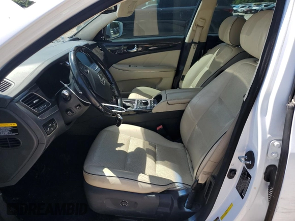 2015 Hyundai Equus Signature with VIN KMHGH4JH3FU099414, listed as a Copart auction lot 53717325 with 133,561 mi miles and Salvage Title. Bid and sale history available at DreamBid. Image 7.