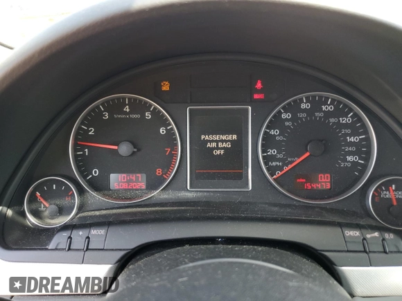 2005 Audi A4 2.0T z VIN WAUDF68E25A439296, wystawiony jako Copart lot #55945445 z przebiegiem 154 473 mil mil oraz Szkoda całkowita • Salvage title. Historia ofert i sprzedaży dostępna na DreamBid. Obrazek 9.