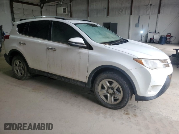2013 Toyota RAV4 XLE with VIN JTMRFREV3DD014990, listed as a Copart auction lot 45807455 with 123,720 mi miles and Salvage Title. Bid and sale history available at DreamBid. Image 4.