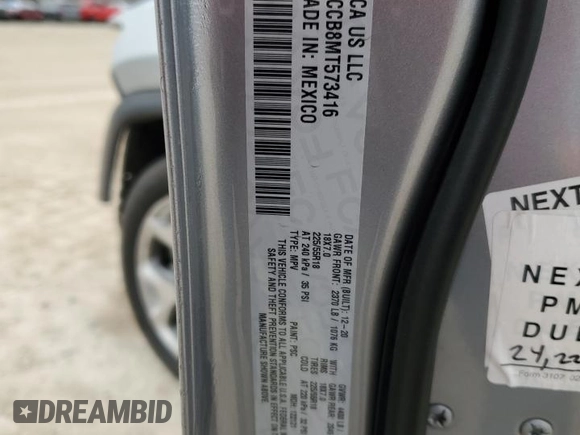 2021 Jeep Compass Limited with VIN 3C4NJCCB8MT573416, listed as a Copart auction lot 45882555 with 77,491 mi miles and Clean title. Bid and sale history available at DreamBid. Image 14.