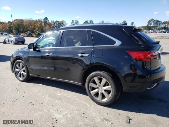 2015 Acura MDX Advance/Entertainment Pkg with VIN 5FRYD3H8XFB013446, listed as a Copart auction lot 81834884 with 124,182 mi miles and Salvage Title. Bid and sale history available at carsss.com. Image 2.