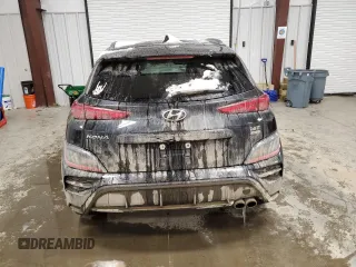 2022 Hyundai Kona N Line with VIN KM8K3CA35NU838465, listed as a Copart auction lot 44417115 with 91,217 mi miles and Salvage Title. Bid and sale history available at carsss.com. Image 6.