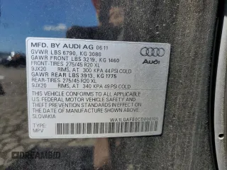 2012 Audi Q7 3.0T Premium Plus with VIN WA1LGAFE0CD000105, listed as a Copart auction lot 49528965 with 104,782 mi miles and Salvage Title. Bid and sale history available at carsss.com. Image 14.