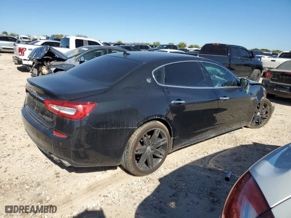 2015 Maserati Quattroporte S Q4 with VIN ZAM56RRA4F1144458, listed as a Copart auction lot 81561294 with 113,566 mi miles and Salvage Title. Bid and sale history available at carsss.com. Image 3.
