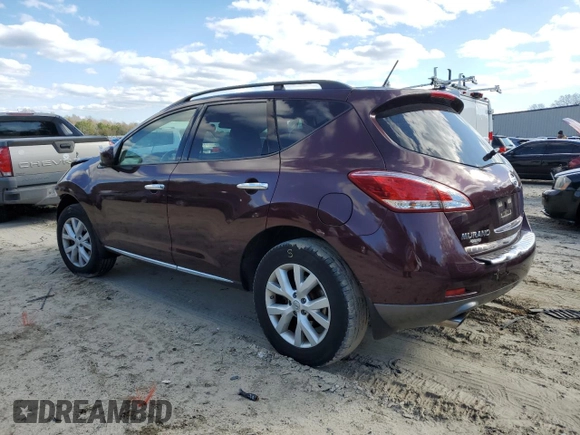 2014 Nissan Murano SL with VIN JN8AZ1MW1EW520571, listed as a Copart auction lot 50661385 with 69,832 mi miles and Salvage Title. Bid and sale history available at carsss.com. Image 2.