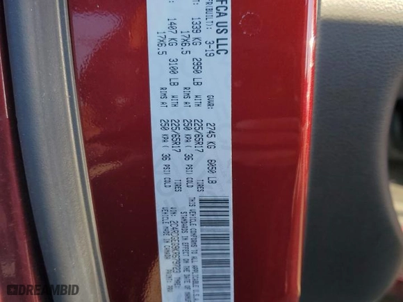 2019 Dodge Grand Caravan GT with VIN 2C4RDGEG9KR679723, listed as a Copart auction lot 49521335 with 132,101 mi miles and Salvage Title. Bid and sale history available at carsss.com. Image 15.