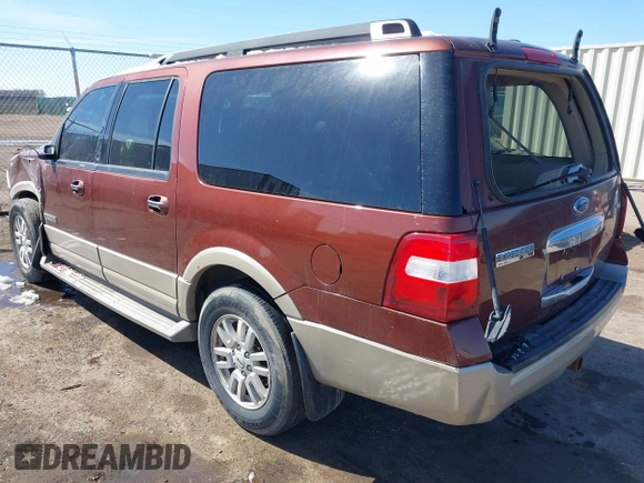2007 Ford Expedition Max Eddie Bauer with VIN 1FMFK18587LA61689, listed as a IAAI auction lot 41823676 with 257,345 mi miles and . Bid and sale history available at DreamBid. Image 3.