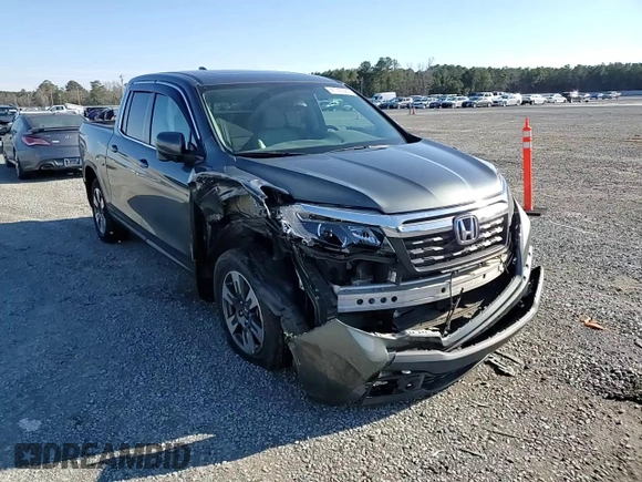 2019 Honda Ridgeline RTL-T with VIN 5FPYK3F63KB012214, listed as a Copart auction lot 41740585 with 33,965 mi miles and Salvage title. Bid and sale history available at DreamBid. Image 10.