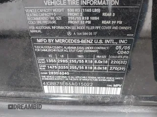 2006 Mercedes-Benz M 500 z VIN 4JGBB75E86A015022, wystawiony jako IAAI lot #41723522 z przebiegiem 187 961 mil mil oraz . Historia ofert i sprzedaży dostępna na DreamBid. Obrazek 9.