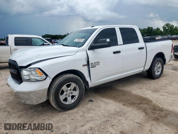 2022 Ram 1500 Tradesman with VIN 3C6RR6KT8NG187621, listed as a Copart auction lot 61386335 with 60,797 mi miles and Salvage title. Bid and sale history available at DreamBid. Image 1.