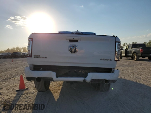 2023 Ram 1500 Big Horn with VIN 1C6SRFBTXPN554661, listed as a Copart auction lot 75250964 with 19,560 mi miles and Salvage Title. Bid and sale history available at carsss.com. Image 6.