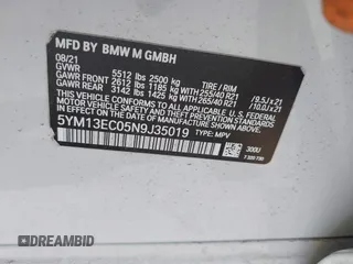 2022 BMW X3 M with VIN 5YM13EC05N9J35019, listed as a IAAI auction lot 42303329 with 44,972 mi miles and . Bid and sale history available at DreamBid. Image 9.