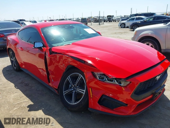 2024 Ford Mustang EcoBoost z VIN 1FA6P8TH8R5146979, wystawiony jako IAAI lot #42017450 z przebiegiem 6 253 mil mil oraz . Historia ofert i sprzedaży dostępna na DreamBid. Obrazek 1.
