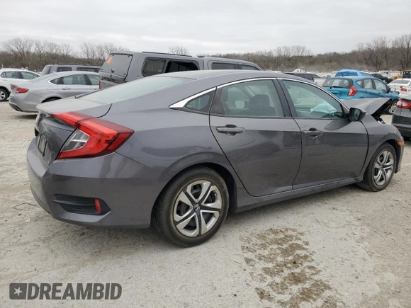 2016 Honda Civic LX with VIN 2HGFC2F58GH508868, listed as a Copart auction lot 49806585 with 77,332 mi miles and Salvage Title. Bid and sale history available at carsss.com. Image 3.