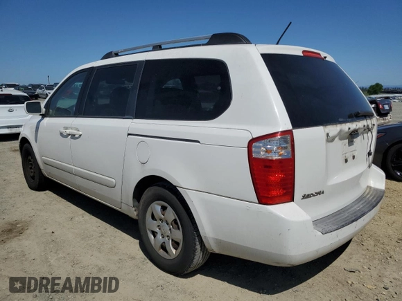 2009 Kia Sedona LX with VIN KNDMB233396273389, listed as a Copart auction lot 52592285 with 0 mi miles and Clean Title. Bid and sale history available at carsss.com. Image 2.