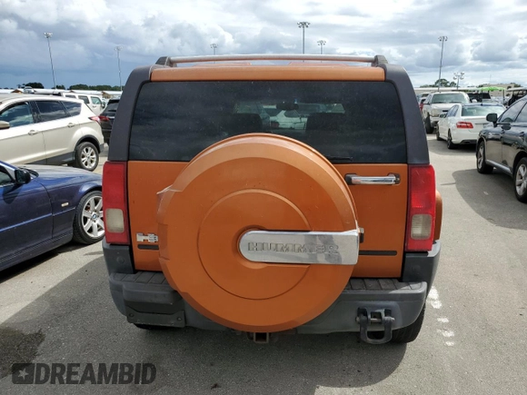 2007 Hummer H3 SUV with VIN 5GTDN13E378128088, listed as a Copart auction lot 74634754 with 0 mi miles and Salvage Title. Bid and sale history available at carsss.com. Image 6.