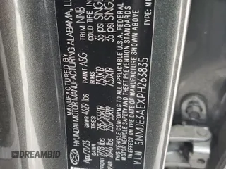 2023 Hyundai Tucson Limited with VIN 5NMJE3AEXPH263835, listed as a Copart auction lot 54133965 with 25,661 mi miles and Salvage title. Bid and sale history available at DreamBid. Image 13.