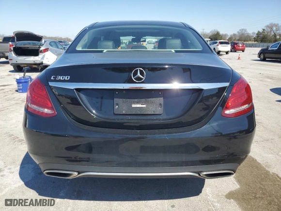 2015 Mercedes-Benz C-Class C 300 with VIN 55SWF4JB7FU045705, listed as a Copart auction lot 50274925 with 71,497 mi miles and Salvage Title. Bid and sale history available at carsss.com. Image 6.