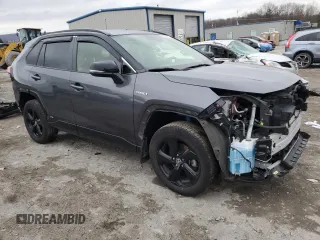 2020 Toyota RAV4 Hybrid XSE with VIN JTME6RFV3LD502316, listed as a Copart auction lot 43389425 with 39,670 mi miles and Salvage Title. Bid and sale history available at carsss.com. Image 4.