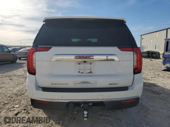 2022 GMC Yukon SLT with VIN 1GKS2BKD4NR349751, listed as a Copart auction lot 42938865 with 55,856 mi miles and Salvage Title. Bid and sale history available at carsss.com. Image 6.