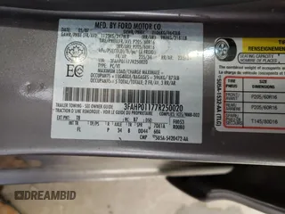 2007 Ford Fusion SE with VIN 3FAHP01177R250020, listed as a Copart auction lot 78621253 with 141,482 mi miles and Salvage Title. Bid and sale history available at carsss.com. Image 13.
