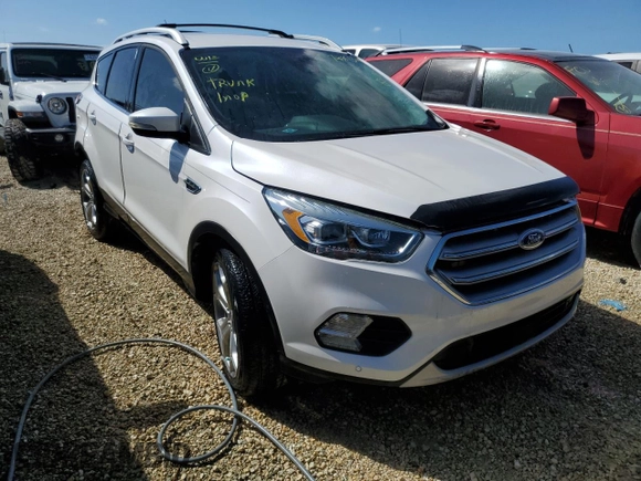2017 Ford Escape Titanium with VIN 1FMCU0JD1HUA20454, listed as a Copart auction lot 74551324 with 0 mi miles and Non Repairable. Bid and sale history available at carsss.com. Image 4.