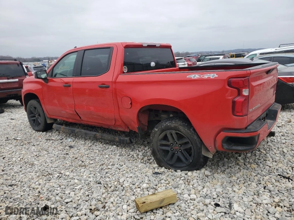 2021 Chevrolet Silverado 1500 Custom with VIN 1GCUYBEF5MZ126035, listed as a Copart auction lot 84873734 with 0 mi miles and Salvage Title. Bid and sale history available at carsss.com. Image 2.