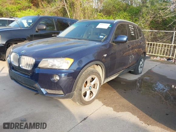 2011 BMW X3 28i with VIN 5UXWX5C53BL707913, listed as a IAAI auction lot 41922395 with 176,858 mi miles. Bid and sale history available at carsss.com. Image 2.