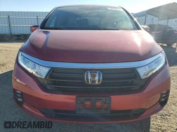 2022 Honda Odyssey EX-L with VIN 5FNRL6H70NB062087, listed as a Copart auction lot 46378875 with 69,965 mi miles and Salvage Title. Bid and sale history available at DreamBid. Image 5.