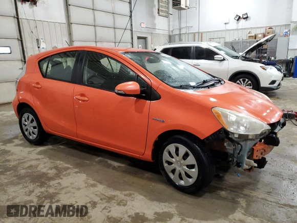 2013 Toyota Prius One with VIN JTDKDTB36D1049919, listed as a Copart auction lot 50362845 with Not Provided miles and Salvage Title. Bid and sale history available at carsss.com. Image 4.