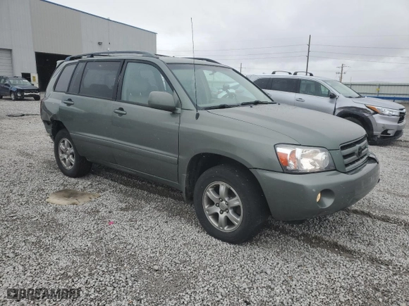 2007 Toyota Highlander w/3rd Row with VIN JTEEP21A070217719, listed as a Copart auction lot 48250005 with 140,879 mi miles and Salvage Title. Bid and sale history available at carsss.com. Image 4.