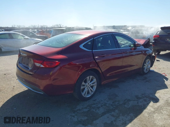 2015 Chrysler 200 Limited with VIN 1C3CCCAB4FN706412, listed as a IAAI auction lot 41760262 with 72,282 mi miles and . Bid and sale history available at DreamBid. Image 4.