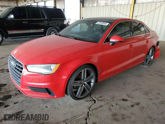 2016 Audi A3 2.0T Premium Plus with VIN WAUE8GFF9G1059956, listed as a Copart auction lot 52559565 with 111,657 mi miles and Salvage Title. Bid and sale history available at carsss.com. Image 1.