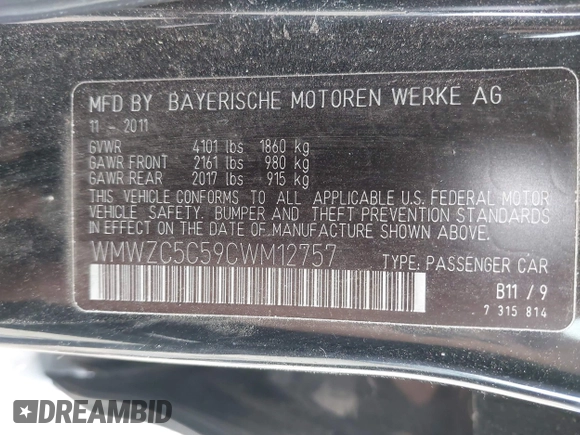 2012 MINI Countryman S with VIN WMWZC5C59CWM12757, listed as a IAAI auction lot 42276546 with 159,772 mi miles and . Bid and sale history available at DreamBid. Image 9.