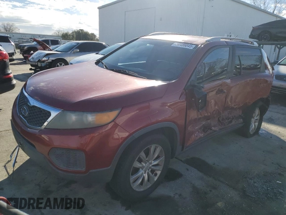 2011 Kia Sorento LX with VIN 5XYKT4A23BG083170, listed as a Copart auction lot 44456045 with 197,621 mi miles and Clean Title. Bid and sale history available at carsss.com. Image 1.