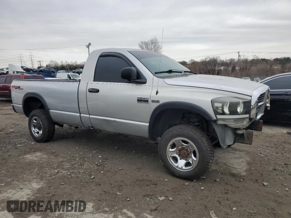2007 Dodge Ram 2500 ST with VIN 3D7KS26D27G794021, listed as a Copart auction lot 84707144 with 113,362 mi miles and Salvage Title. Bid and sale history available at carsss.com. Image 4.
